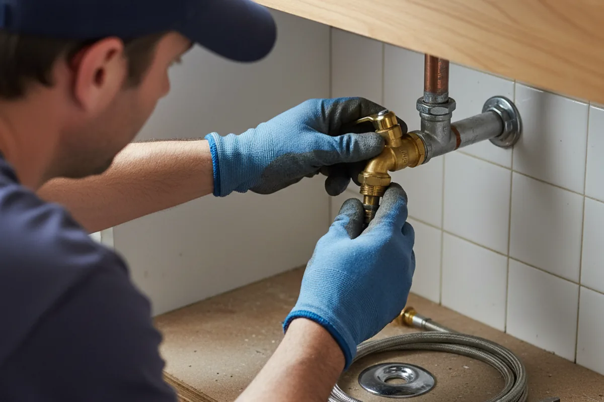 Shutoff valve and fitting work during Emergency Plumbing in Belews Creek